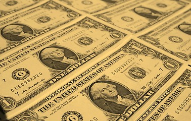 Image showing Dollar notes 1 Dollar - vintage