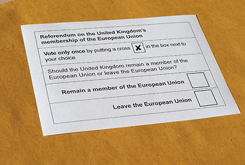 Image showing Brexit referendum in UK