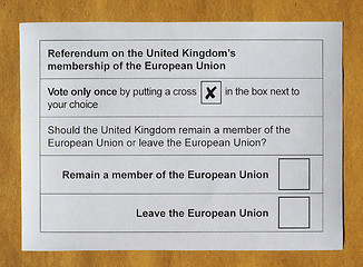 Image showing Brexit referendum in UK