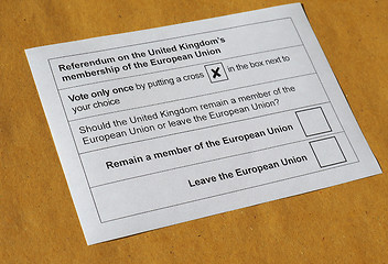 Image showing Brexit referendum in UK