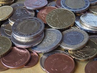 Image showing Many Euro coins