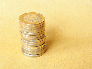 Image showing Euro coins pile