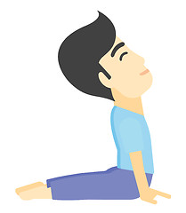 Image showing Man practicing yoga.