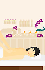 Image showing Woman recieving massage.