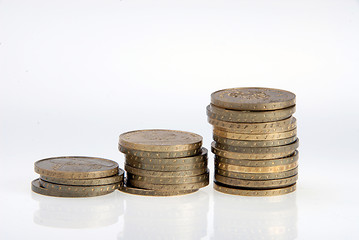 Image showing coins on white