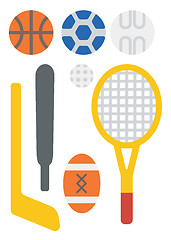 Image showing Variety of sports equipment.