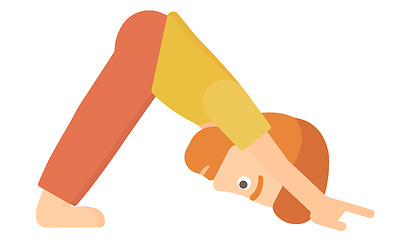 Image showing Man practicing yoga.