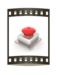 Image showing Emergency Button 3d icon. The film strip