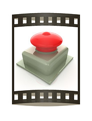 Image showing Emergency Button 3d icon. The film strip