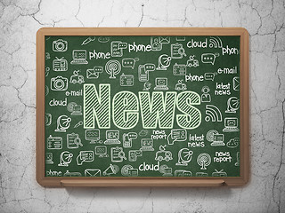 Image showing News concept: News on School board background