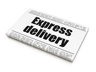 Image showing Business concept: newspaper headline Express Delivery