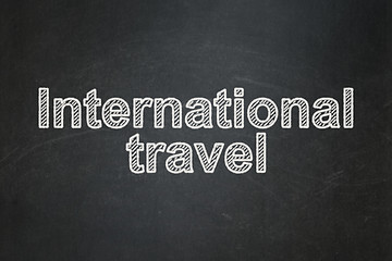 Image showing Tourism concept: International Travel on chalkboard background