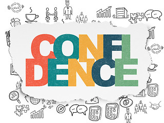 Image showing Finance concept: Confidence on Torn Paper background