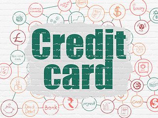 Image showing Money concept: Credit Card on wall background