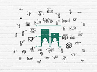 Image showing Political concept: Election on wall background