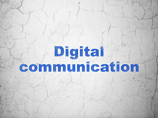 Image showing Data concept: Digital Communication on wall background