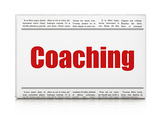 Image showing Learning concept: newspaper headline Coaching