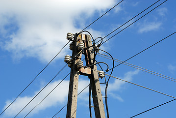 Image showing OLD ELECTRICAL WIRES