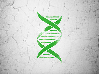 Image showing Science concept: DNA on wall background