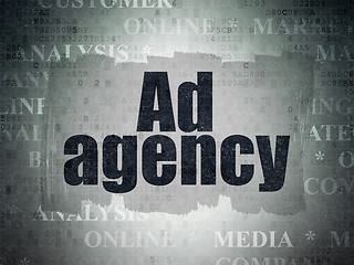 Image showing Marketing concept: Ad Agency on Digital Data Paper background