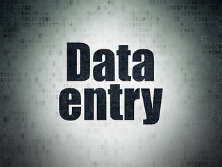 Image showing Information concept: Data Entry on Digital Data Paper background