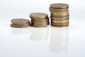 Image showing coins on white