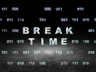 Image showing Time concept: Break Time in grunge dark room