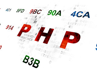 Image showing Programming concept: Php on Digital background