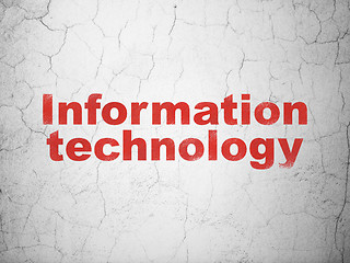 Image showing Information concept: Information Technology on wall background