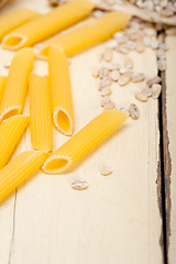 Image showing Italian pasta penne with wheat