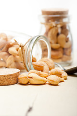 Image showing cashew nuts on a glass jar 