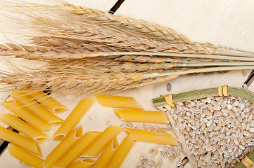 Image showing Italian pasta penne with wheat