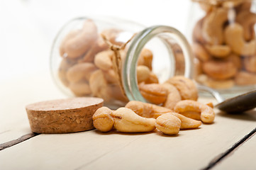 Image showing cashew nuts on a glass jar 