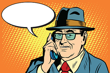 Image showing business boss Director says on the phone