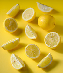 Image showing Fresh cut lemon slices