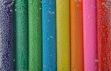 Image showing Colorful pencils close-up