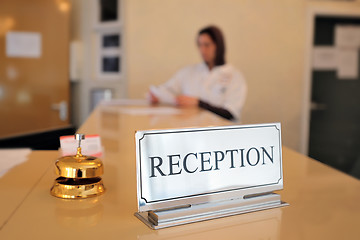 Image showing hotel reception desk 