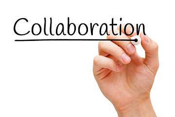 Image showing Collaboration Hand Black Marker