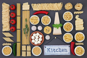 Image showing Italian Fresh and Dried Food Ingredients