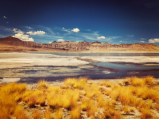 Image showing Salt lake Tso Kar in Himalayas. Ladakh, India