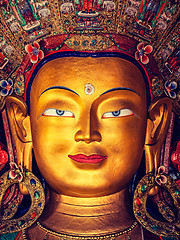 Image showing Maitreya Buddha in Thiksey Gompa