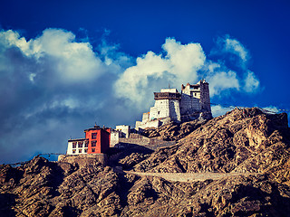 Image showing Namgyal Tsem gompa and fort. Leh, Ladakh