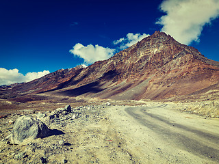 Image showing Manali-Leh road in Himalayas