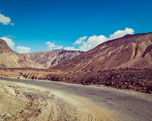 Image showing Manali-Leh road in Himalayas