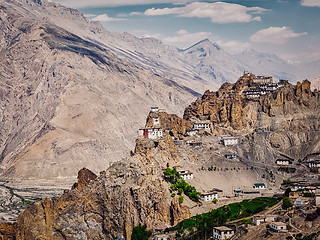 Image showing Dhankar gompa Buddhist monastery  in Himalayas