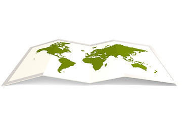 Image showing Green world map