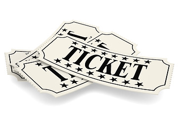 Image showing Ticket paper isolated