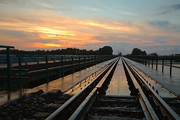 Image showing Railroad Bridge Point of View