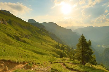 Image showing Alpine Sunset Falre