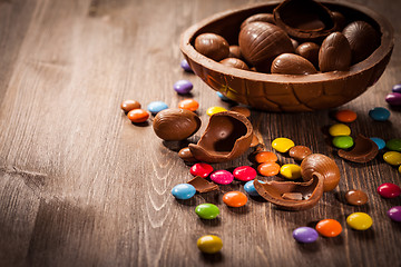 Image showing Easter chocolate background